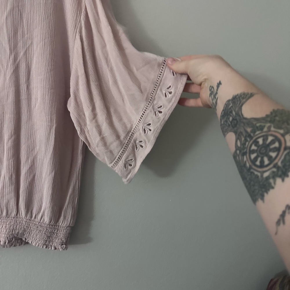 Maurices Mauve Embroidered Blouse - Picture 5 of 6